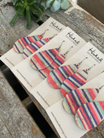 Havana Stripe Cork Teardrops - Medium