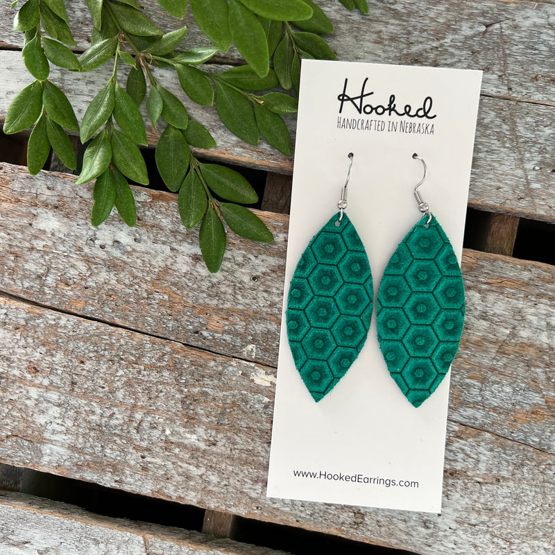 Hexagon Petals in Emerald - Medium