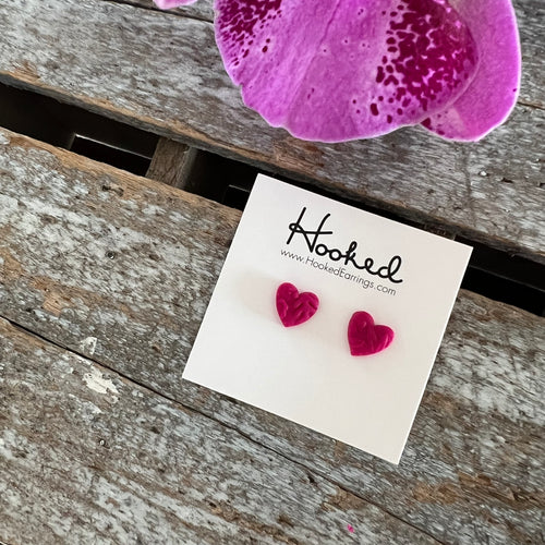 Clay Heart Studs