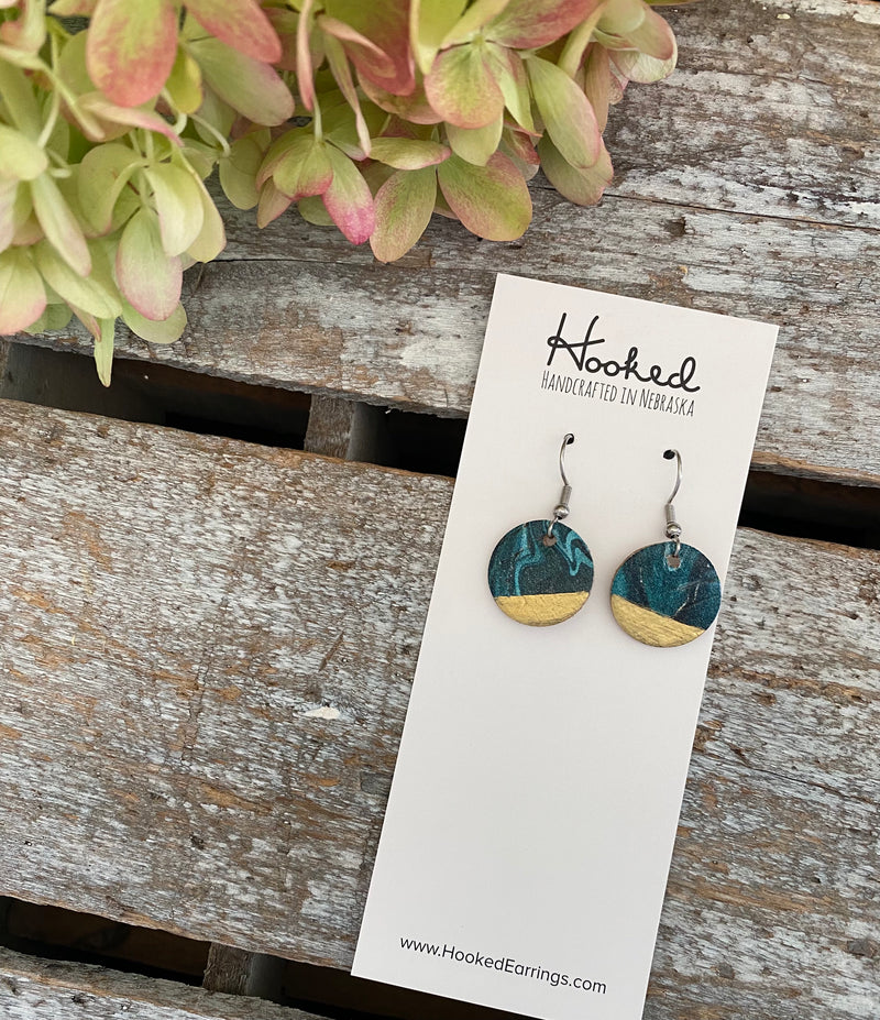 Agate Minis Dipped in Gold - Small