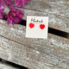 Nebraska Heart Studs - 12mm