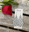 Sparkly Charcoal Chevron Teardrops - Large