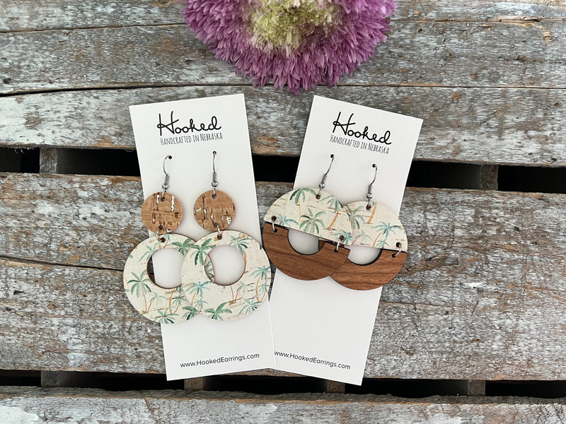 Palm Tree Half Hoops