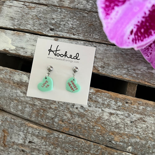 Candy Heart Dangle Earrings - Mini