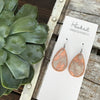 Rose Gold Speckled Cowhide Teardrops// Rose Gold Edged - Small, HAIR ON