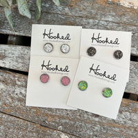 Druzy-Style Round Studs - 8mm