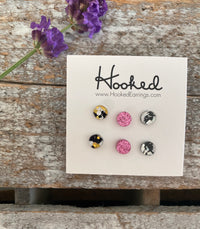 Tiny Disc Stud Collection - Three Pack