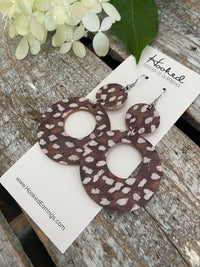 Speckled Fawn Cork Stacked Circle Cutouts