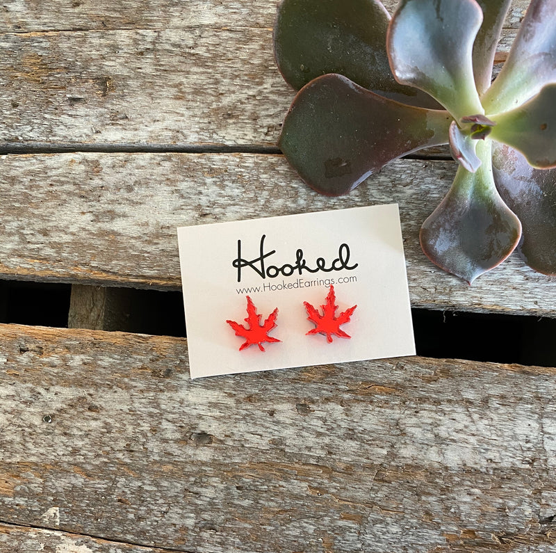 Fall Leaf Studs - 12mm