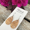 Silver Strand Cork Leather Teardrops - Small