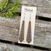 Split Chevron Wooden Deluxe Cutout Earrings - Large