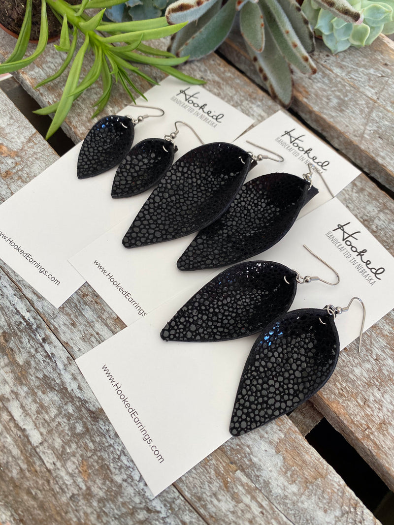Black Shimmer Lilies - Large