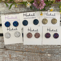 Druzy-Style Round Studs - 14mm