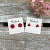Cherry Lace Clay Studs