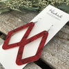 Diamond Cutouts in Crimson Cork - Large
