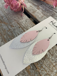 Petal Pink Fringe and Silver Layered Petals