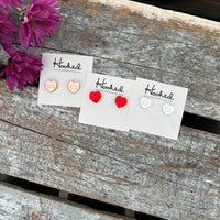 Nebraska Heart Studs - 12mm