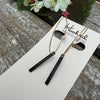 Dropped Gold and Black Bars - Medium