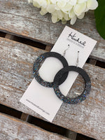 Cosmic Glitter Wooden Hoops - Medium