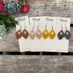 Wooden Deluxe Cutout Earrings - Small Aspen