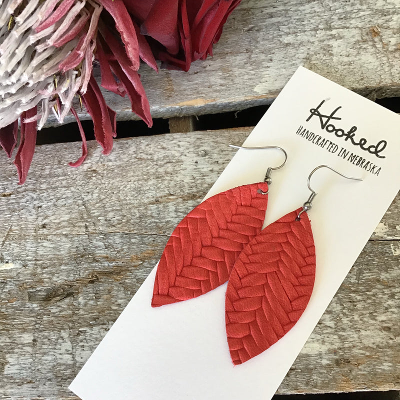 Braided Petals in Red - Medium