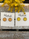 Druzy-Style Round Studs - Colors - 12mm