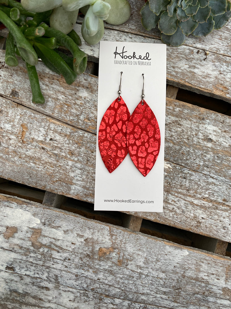 Rad Red Leopard Petals - Medium