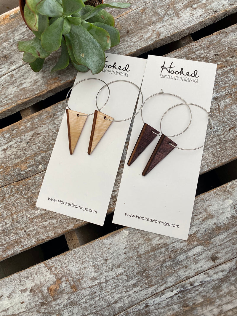 Dropped Wooden Triangles - Medium