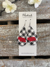 Nebraska State Pride Teardrops in White & Black Buffalo w/Red- Medium