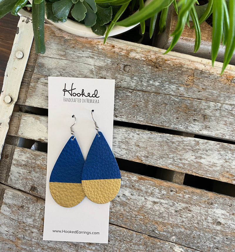Dipped Cobalt Teardrops - Medium