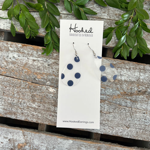 Clearly Slate Blue Pool Earrings - Small