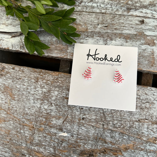 Christmas Cake Studs - 8x11mm