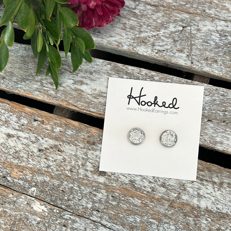 MORE Druzy-Style Round Studs - 8mm