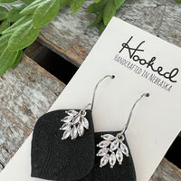 Black and Silver Pave Diamonds - Medium