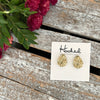 Druzy-Style Teardrop Studs - Large