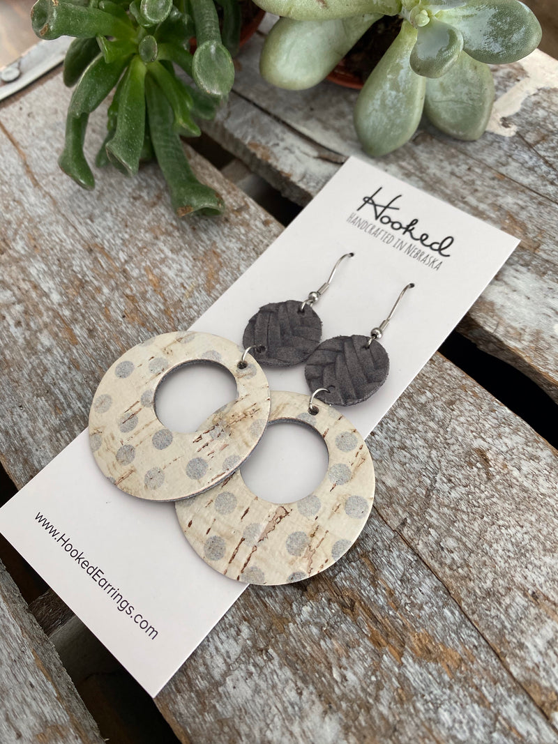 Retro Dot Birch Stacked Circle Cutouts