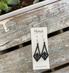 Wooden Cutout Earrings - Medium Diamond Deco