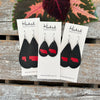 Nebraska State Pride Teardrops in Black/Red - Medium