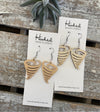 Wooden Cutout Earrings - Tornado - Custom Colors