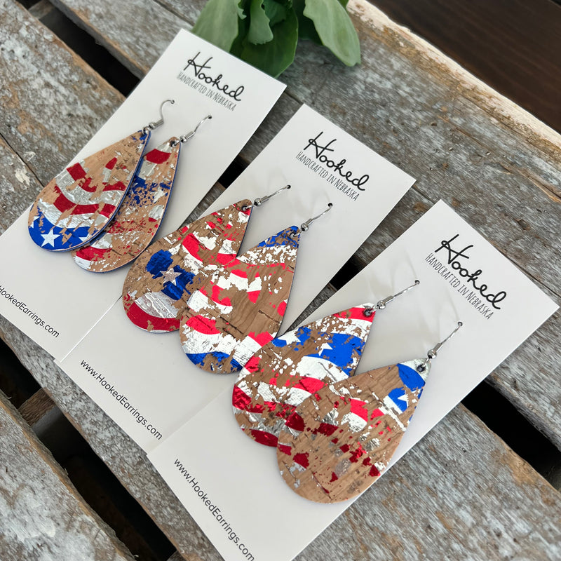 Old Glory Cork Teardrops - Medium