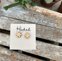 Wooden Star of Life Stud Earrings - 12mm