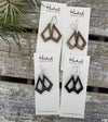 Wooden Cutout Earrings - Small Diamond