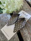 Filigree Lilies in Black - Large