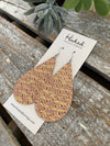 Double Gold Criss Cross Teardrops - Large