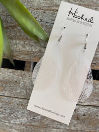 Clearly White Lace Pool Earrings