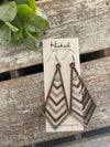 Wooden Earrings - XL Stacked Chevron