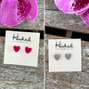 Clay Heart Studs