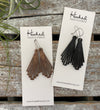 Wooden Deluxe Cutout Earrings - Small/Medium Ash Leaf