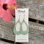 Speckled Mint Teardrop Cutouts - Medium