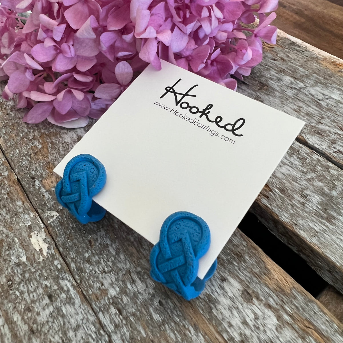 Huggie Hoops - Baltic Blue